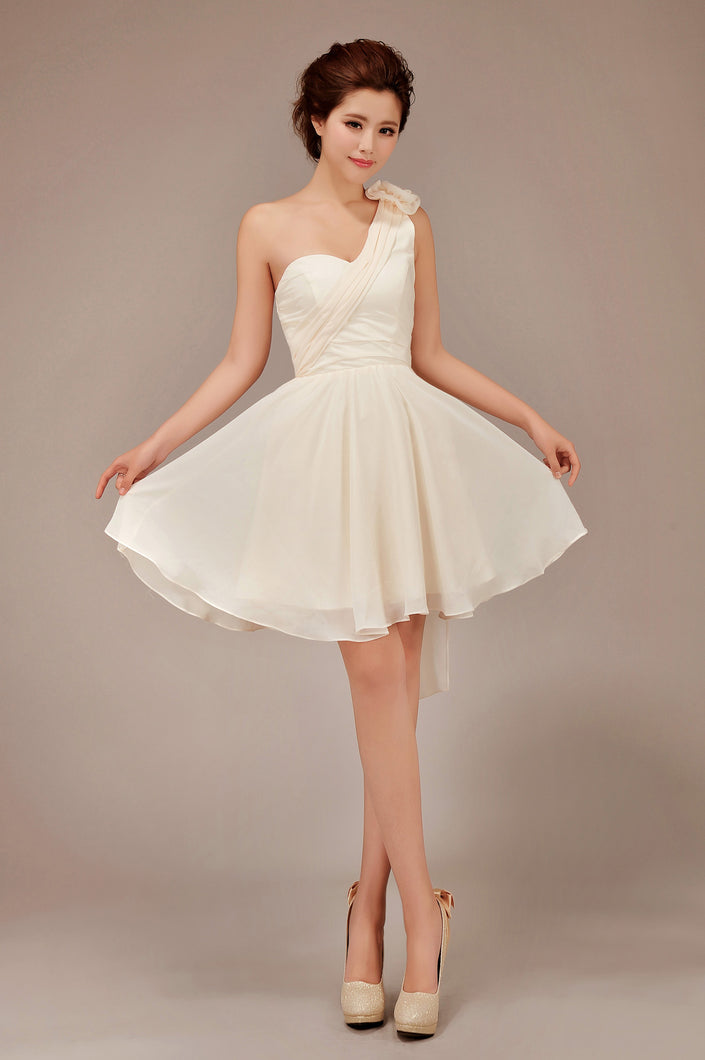 'PEONY' Chiffon Bridesmaid Dress - Champagne - Style B