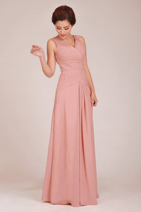 'Albertine' Chiffon Bridesmaid Dress - Floor Length - Style B