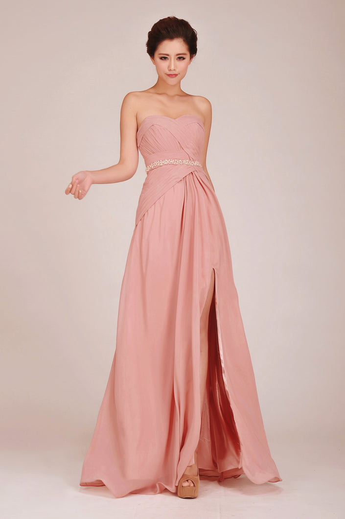 'Albertine' Chiffon Bridesmaid Dress - Floor Length - Style F