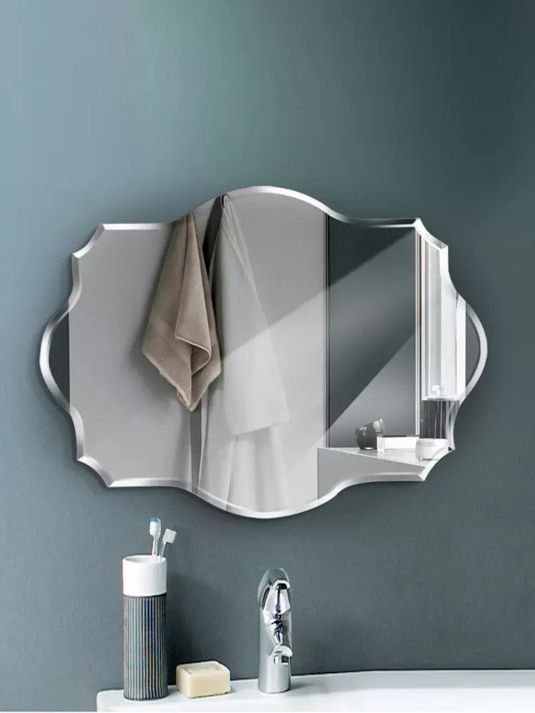 'ELEENOR' Frameless Bevelled Edge Wall Mirror Bathroom Mirror ...