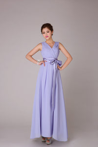 'Syringa' Chiffon Bridesmaid Dress - Style D