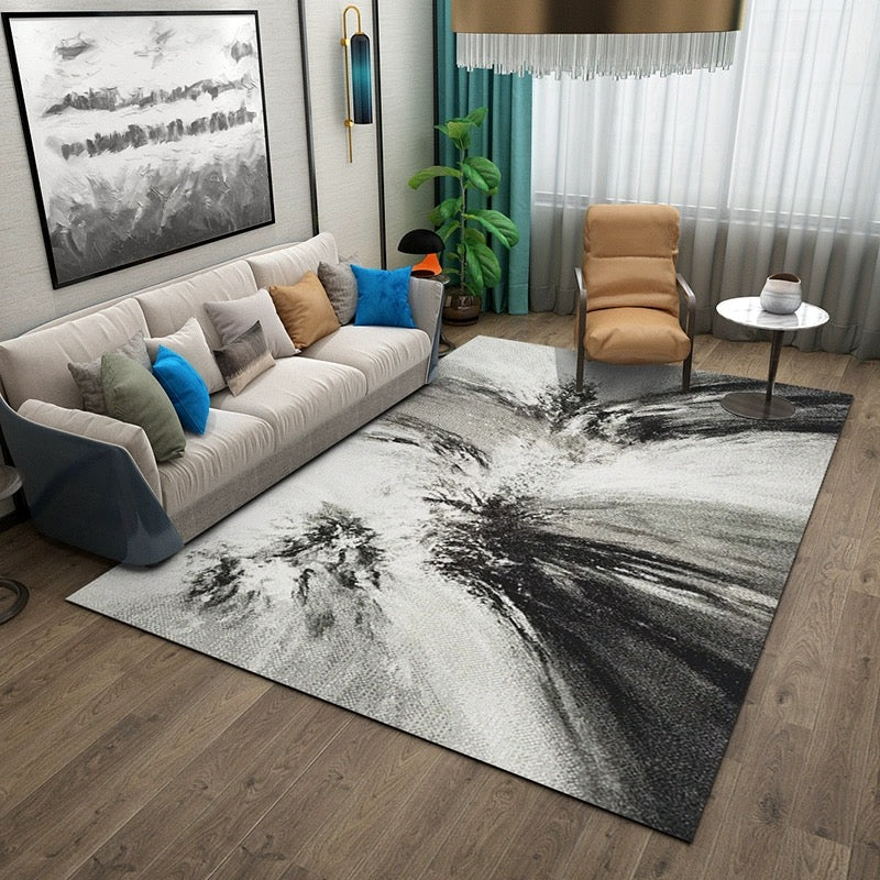 'BLACK N WHITE' Collection Floor Rug Mat Carpet Short Pile 160x230cm