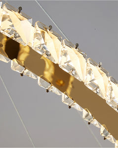 'MOSELLE' Multi Ring Chandelier Pendant Light K9 Crystal Suspension Pendant Light