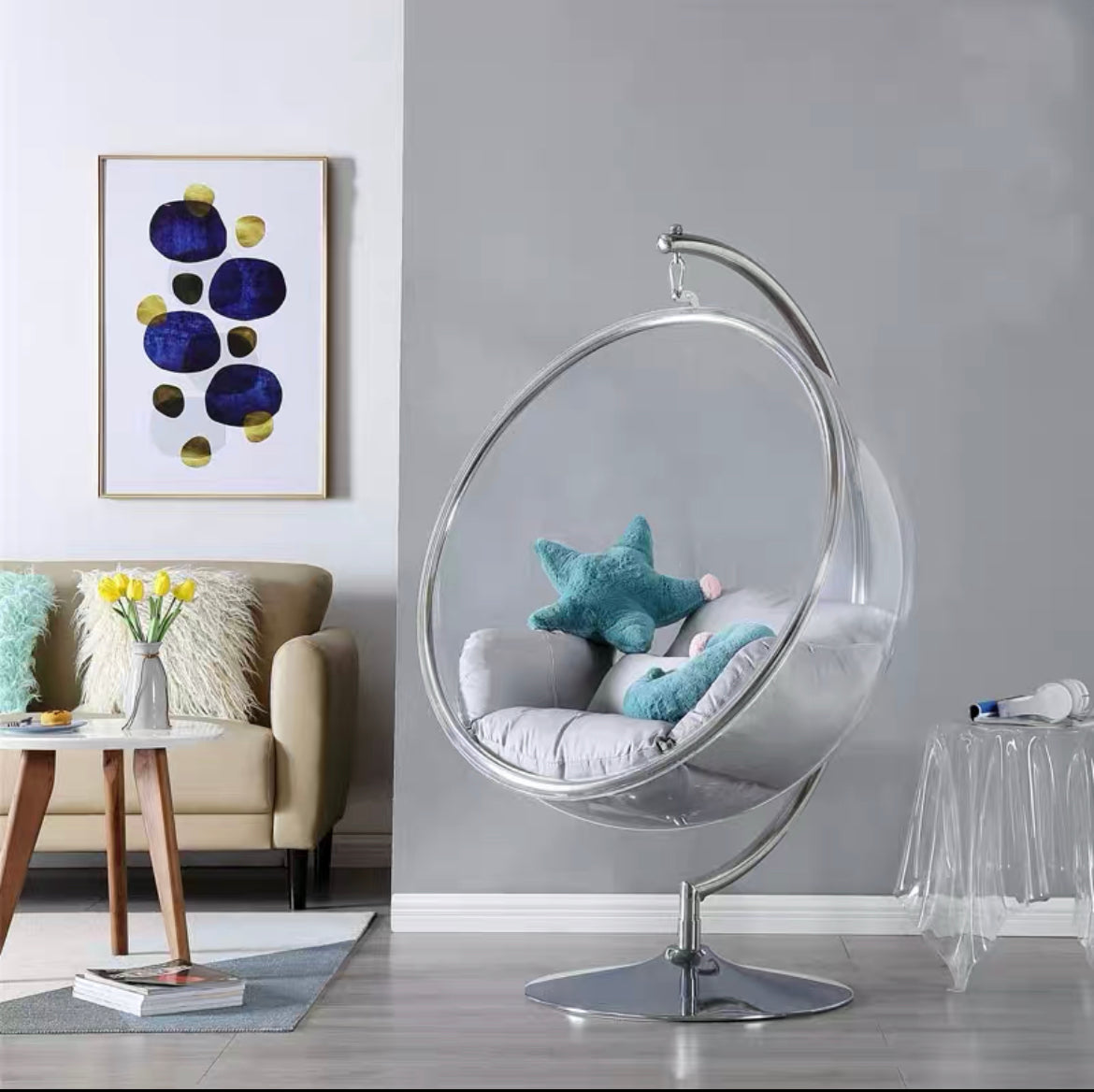 SPACE BUBBLE' Hanging Egg Swing Chair Leisure Modern Accent Chair