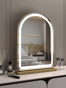 'AMOUR' Arch Curved Vanity Mirror - LED Light Strip