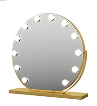 'AMOUR' Round Vanity Mirror - Hollywood Light Bulbs