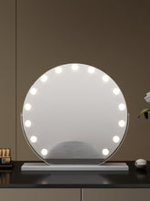 'AMOUR' Round Vanity Mirror - Hollywood Light Bulbs