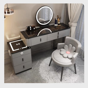 'ANNALISE' Vanity Dressing Table with LED Makeup Mirror and Chair