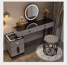 'ANNALISE' Vanity Dressing Table with LED Makeup Mirror and Chair