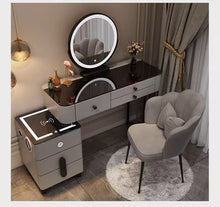 'ANNALISE' Vanity Dressing Table with LED Makeup Mirror and Chair