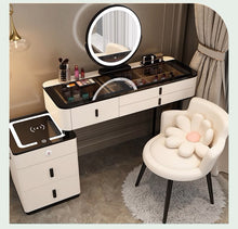 'ANNALISE' Vanity Dressing Table with LED Makeup Mirror and Chair