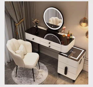 'ANNALISE' Vanity Dressing Table with LED Makeup Mirror and Chair
