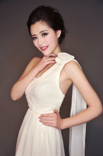 'PEONY' Chiffon Bridesmaid Dress - Champagne - Style B