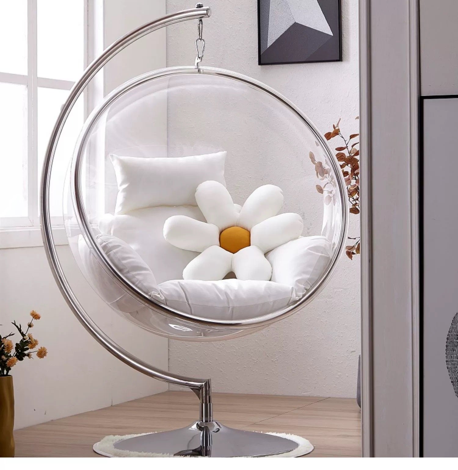 SPACE BUBBLE Hanging Egg Swing Chair Leisure Modern Accent Chair