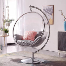 'SPACE BUBBLE' Hanging Egg Swing Chair Leisure Modern Accent Chair - Silver Stand