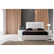'QUADRO' Bed with Built-In LED Light & End Drawers