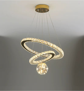 'ANDELLE' Multi Ring Chandelier Crystall Ball Pendant Ceiling Light K9 Crystal
