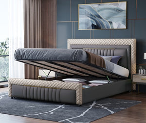 'AUGUSTINE' Genuine Leather Bed
