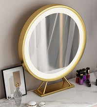 'BIANCA' Marble Vanity Dressing Table with LED Makeup Mirror and Stool - Pink