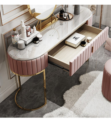 BIANCA' Marble Vanity Dressing Table with LED Makeup Mirror and Stool –  Waitrose Furniture