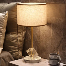 'CRISTALLO' Imitation Marble Gold Base Dimmable Table Lamp