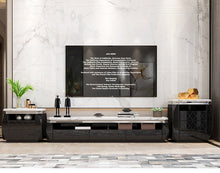 'DOVE' High Gloss Marble Top TV Entertainment Unit