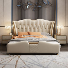'ESTIENNE' Genuine Leather Bed