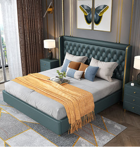 'GIOVANA' Genuine Leather Bed