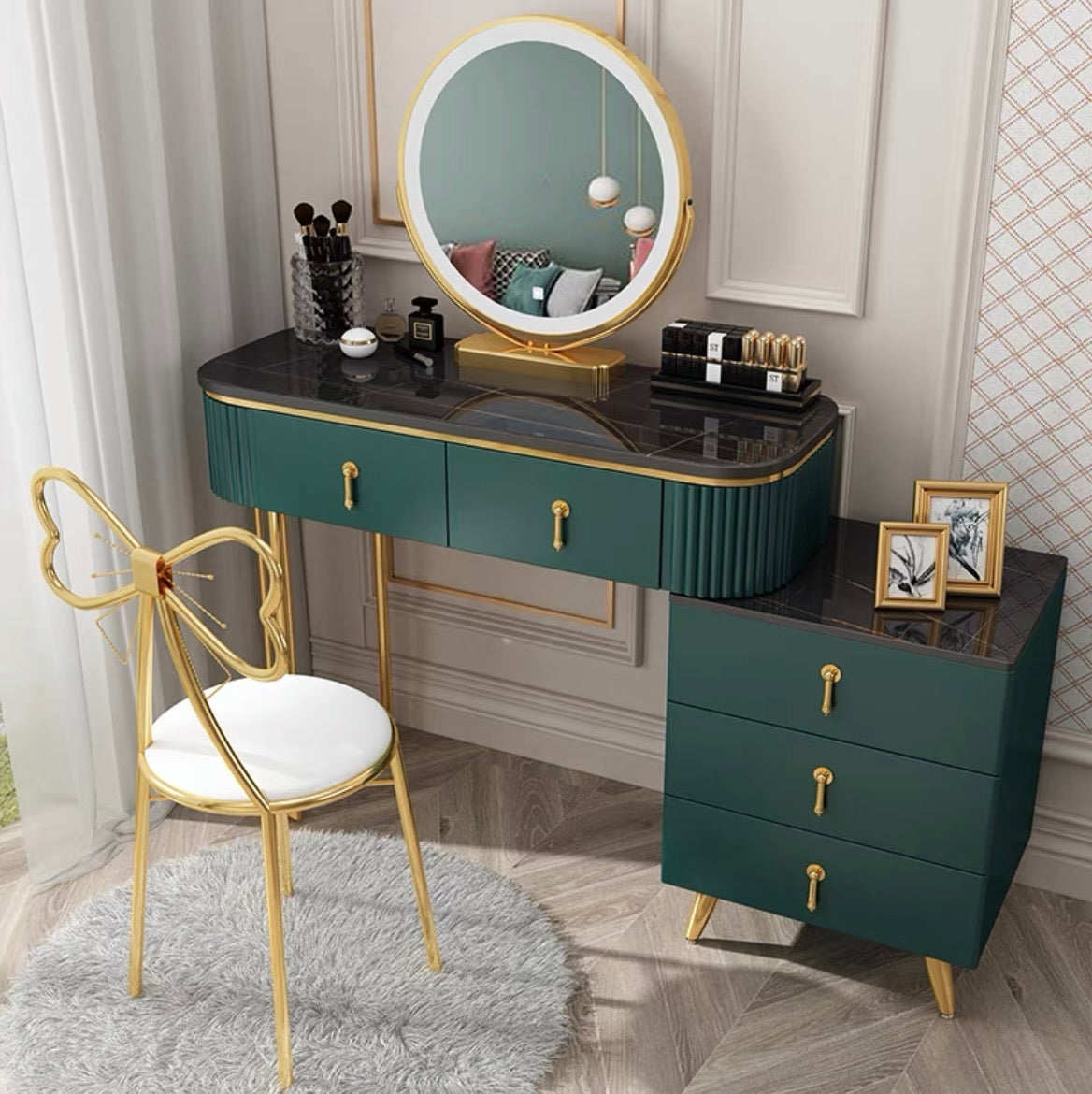 Green vanity deals table