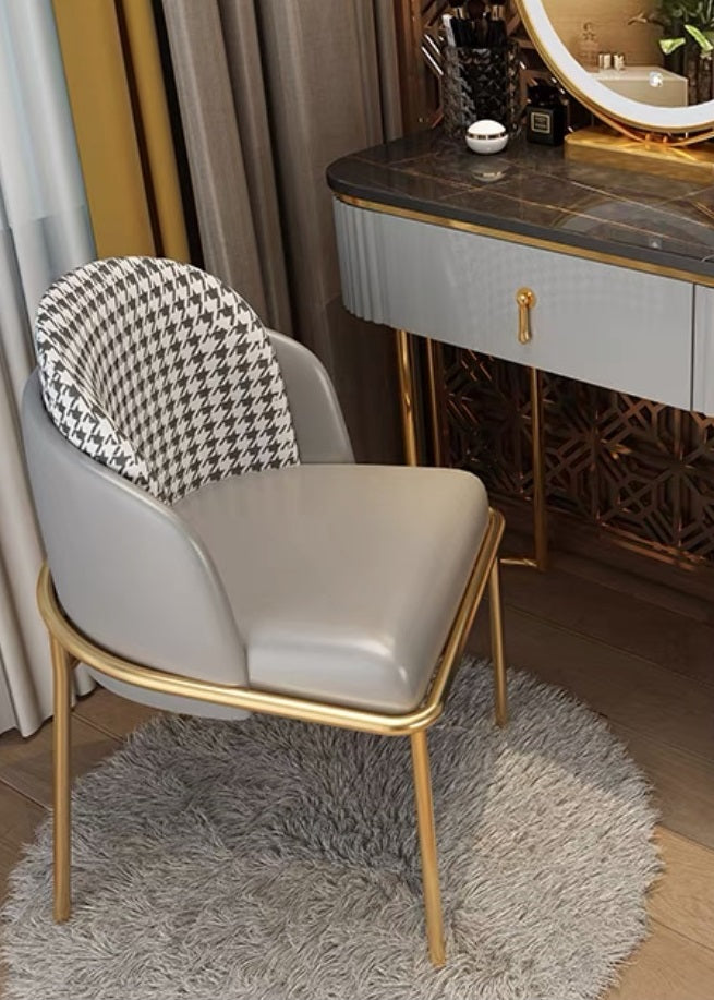 Dressing table hot sale grey chair