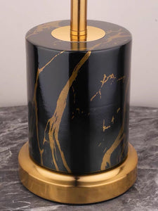 'MARMO' Imitation Marble Gold Base Dimmable Table Lamp