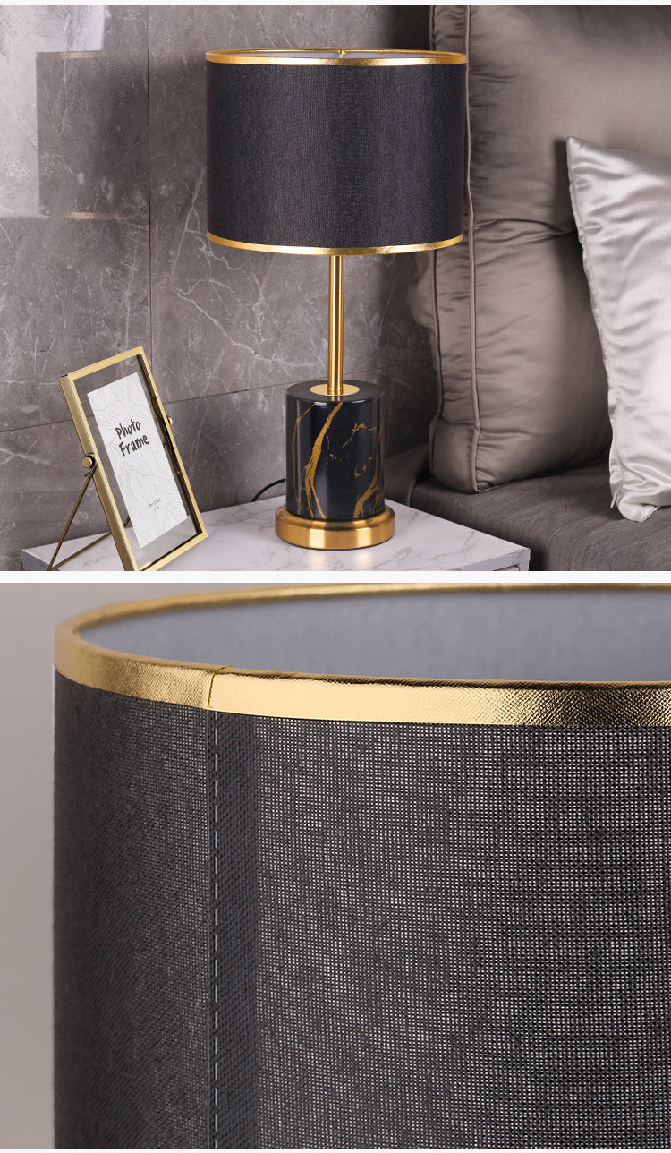 Black white and gold deals table lamp