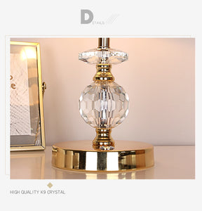 'MILLA' Gold Base Crystal Dimmable Touch Table Lamp