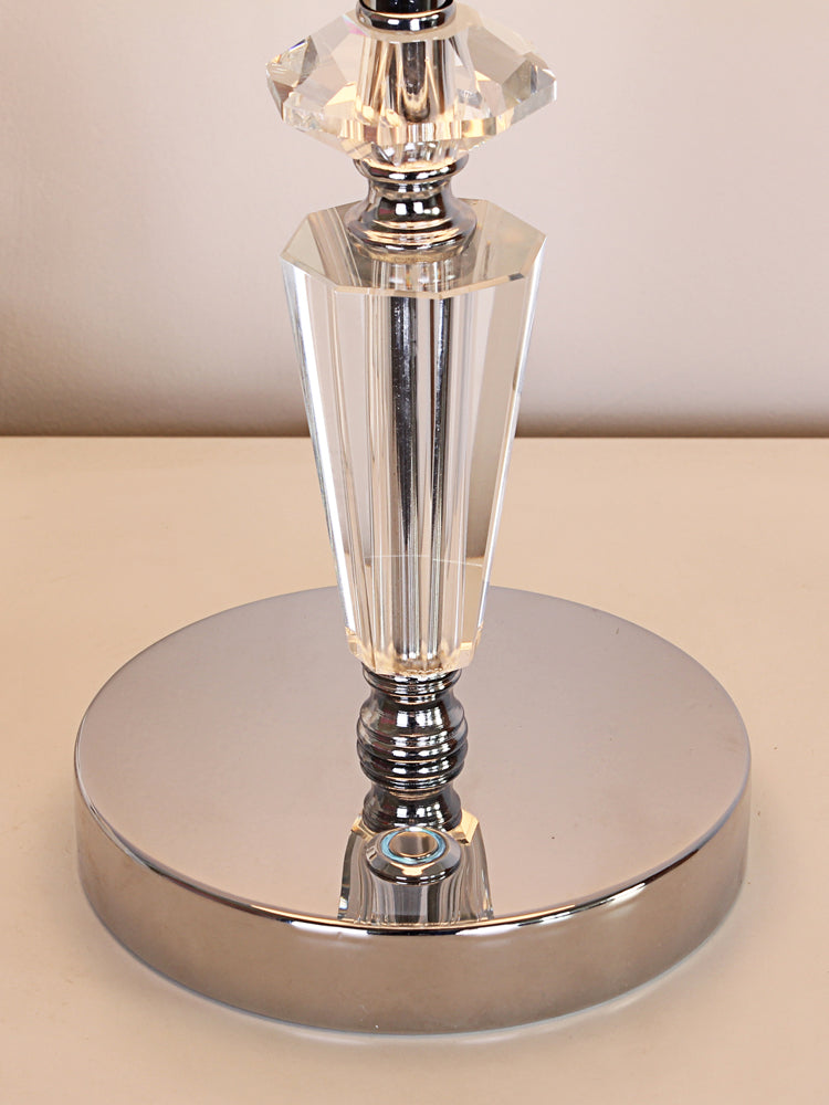 'NOVA' Chrome Base Crystal Dimmable Touch Table Lamp – Waitrose Furniture