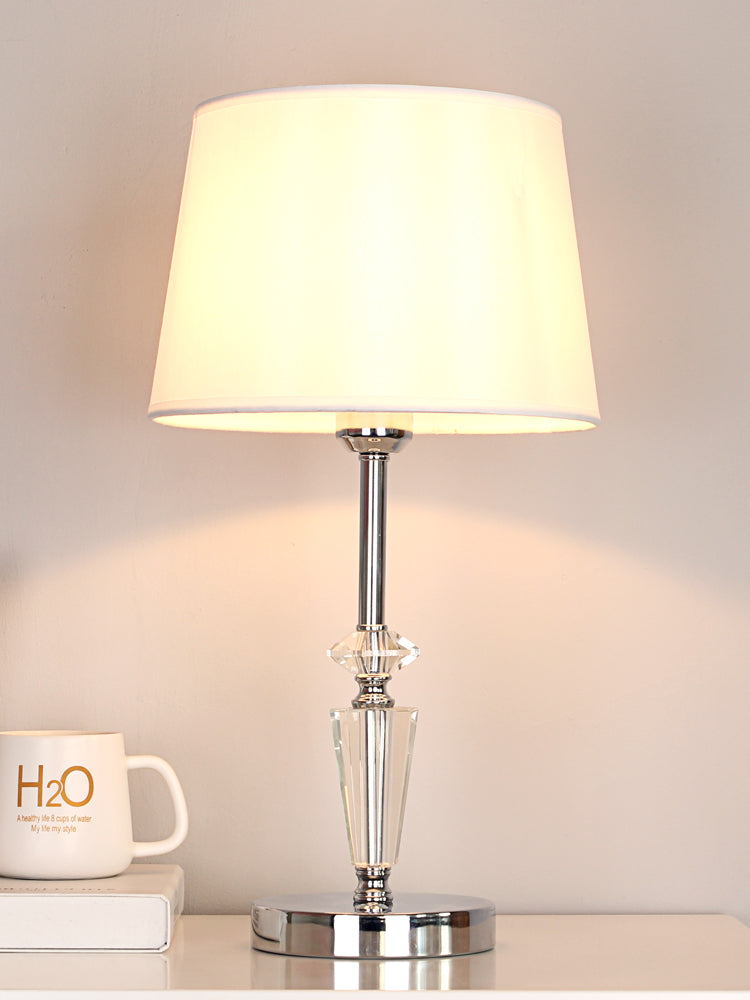 'NOVA' Chrome Base Crystal Dimmable Touch Table Lamp