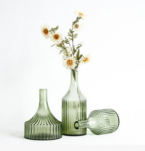 'RIPPLE' Glass Vase - TEAL
