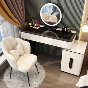 'THALIA' Vanity Dressing Table with LED Makeup Mirror and Chair