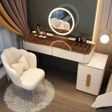 'THALIA' Vanity Dressing Table with LED Makeup Mirror and Chair