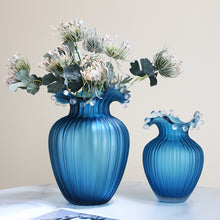 'WAVES' Glass Vase - Blue