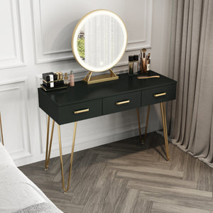 'MIA' Vanity Dressing Table with LED Makeup Mirror and Stool - GREY